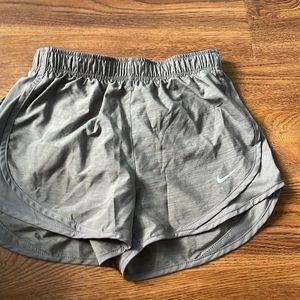 nike grey shorts; size XS